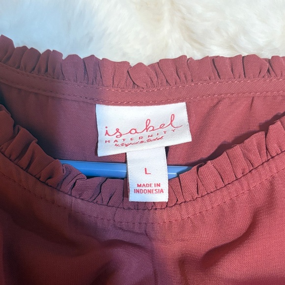 Isabel Maternity by Ingrid & Isabel Rust Blouse - Picture 2 of 4